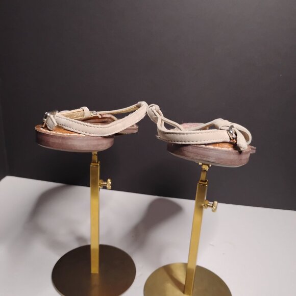 Sam Edelman Vegan Almond Woven Sand Gigi Thong Ankle Strap Sandals Size 9 1/2 - Picture 8 of 14